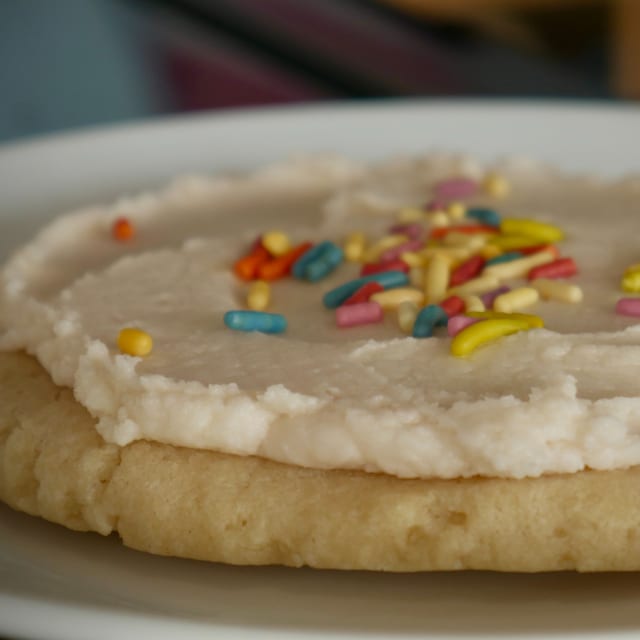 Frosted cookie.